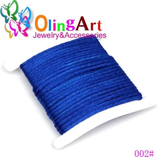 OlingArt 5M 1.5mm Multicolor Jade line,Chinese Knot String Knit Cords Ropes Line Wire DIY Jewelry Making Bracelet Nylon Cord