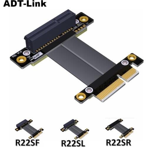 PCIe 4x to PCIe 4x Riser cable 5cm 10cm 20cm 30cm 40cm 60cm PCI-E GEN3.0 4x PCI-Express X4 Extender Right Angle cables