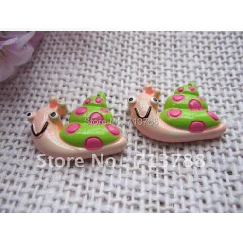 15pcs/lot flat back resin resin snail ,DIY resin craft accessories fashion resin cabochons