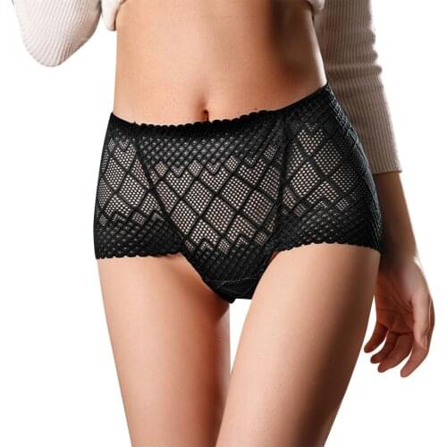 Sexy Perspective Panties For Women Lace Embroidery Hollow Out G-String Underwear Erotic Thong Female T-back Underpants Knickers