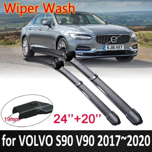 For VOLVO S90 V90 2017~2020 S 90 V Windscreen Wipers T4 T5 T6 T8 D3 D4 D5 AWD Car Wiper Blades Car Accessories 2018 2019
