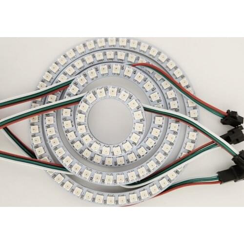 WS2812B Ring 16 24 35 45 Bits LEDs WS2812B SK6812 5050 RGB Dream Colour LED Ring WS2812 IC 5050 Built-in RGB addressable DC5V
