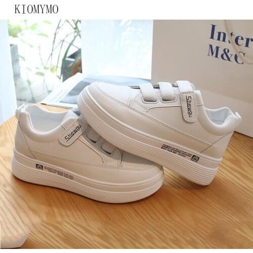 Velcro Inner Increase Thick-Soled White Shoes Women Fall 2021 New Students Casual Fashion Sports Shoes Sneakers Trendy Women
