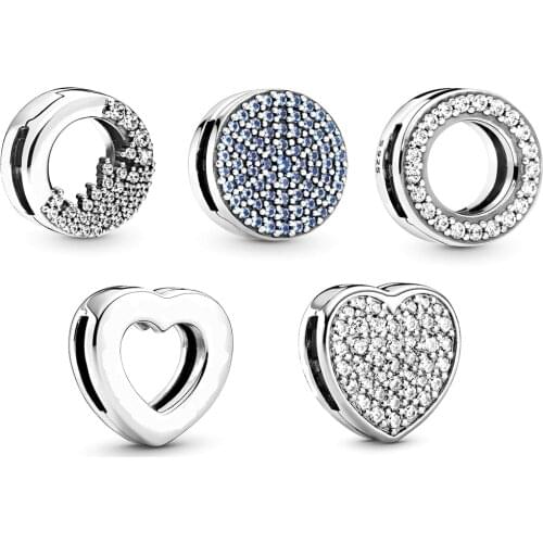 100% 925 Sterling Silver Sparkling Icicles Pave Snowflake Clip Charm Fit DIY Reflection Bracelet Women Original Jewelry