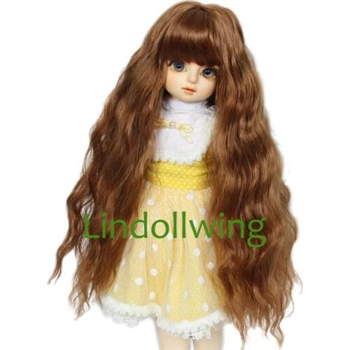 1/3 BJD Wig Blyth Pullip Dal DD SD LUT Dollfie Doll Wig 8-9 9-10inch Long Brown Hair
