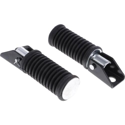 2 Pieces 12cm Rubber Motorcycle Foot Rests Pedals Footpegs for Suzuki GS125 GN125 Black