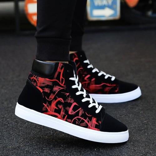 2021 Fashion Sneakers Men Canvas Shoes Breathable Cool Street Shoes Male Brand Sneakers Black Blue Red Mens Causal Shoe