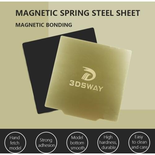 3DSWAY 3D Printer Parts Removal Spring Steel Sheet PEI+Magnetic Flex Base Plate 220mm 310mm Hot Bed Sticker for CR10 Ender 3