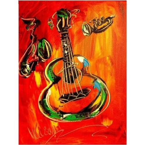 5D DIY Diamond Painting guitar Diamond Embroidery guitar Picture Of Rhinestones Full Square Round Diamond Mosaic Home Decor P90