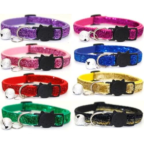 8 Color Cute Bell Collar For Cats Dog Collar Teddy Bomei Dog Cartoon Funny Footprint Collars Leads Cat Accessories Animal Goods