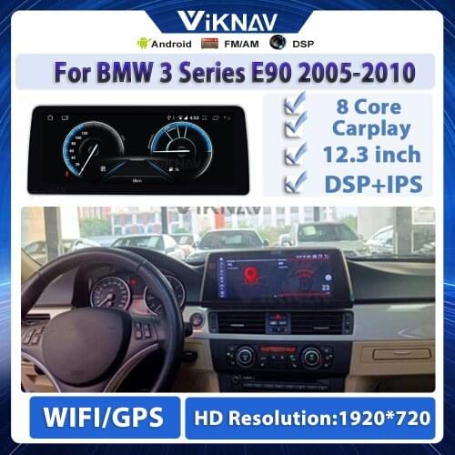 12.3 inch Android 11 car radio For BMW 3 series E90 2005-2010 GPS navigation with screen DVD multimedia Carplay Head Unit 256GB