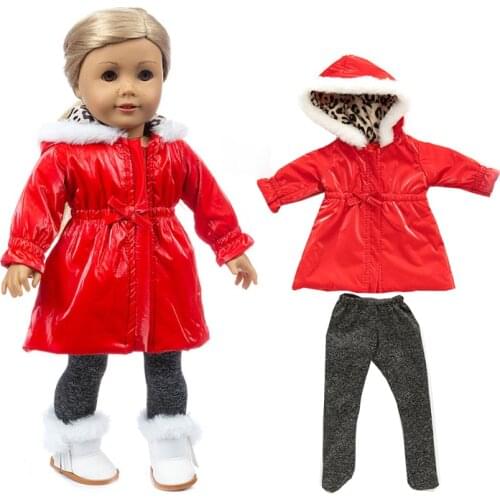 Baby doll jacket hooded coat for 18 inch american doll clothes set sport suit