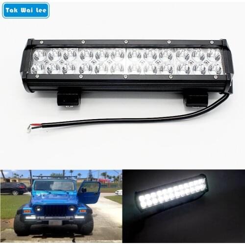 Tak Wai Lee 1Pcs/Set 72W 12Inch LED Work Light Bar For Driving Motorcycle Offroad Truck 4WD SUV Spot Beam DC9-32V Car Lighting