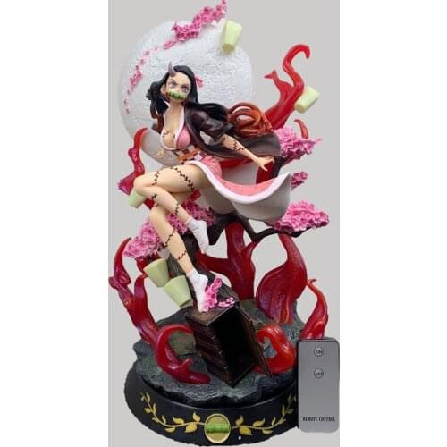 Devils Blade Anime Figure GK Kamado Nezuko Demon Slayer Violent Blood 1/6 Anime Statue Kimetsu No Yaiba Action Figure Model Toy