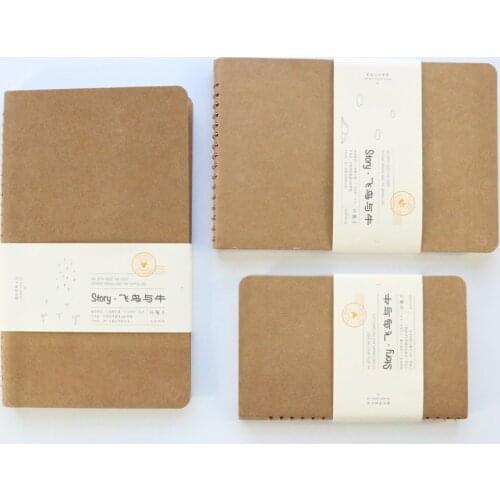 Domikee classic craft cover office school coil composition notebook/journal planner stationery,2 kinds:dots/blank paper,A5A6B6