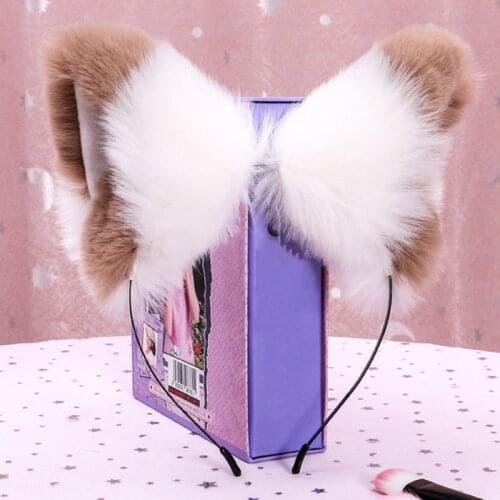 Hot Sale Cosplay Costume Cat Fur Ear Hair Wear Hair Hoop Women Girls Fashion Hairpin Plush Headbands Handmade Hair Accessories