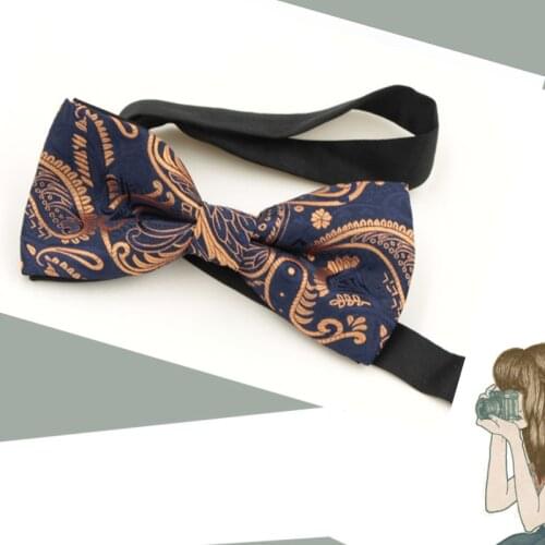 Fashion Paisley Floral Bow Ties For Men Women Butterfly Striped Bowtie Classic Gravata Cravat Blue Pattern Bow ties