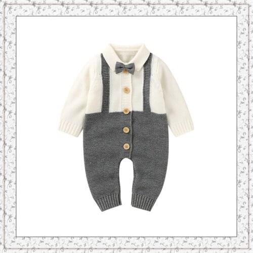 Gentleman Baby Boy Sweaters Long Sleeve Party Birthday 0-24 Months Infant Birthday Christmas Warm Winter Autumn Boys Clothing