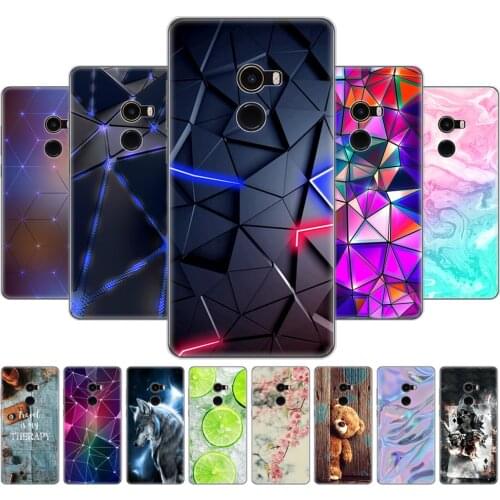 Soft silicon TPU case for xiaomi Mix 2 case for xiaomi Mi Mix 2 Mix2 back cover protective printing transparent coque