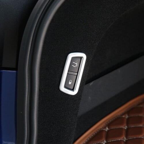 1pc ABS Chrome Rear Tail Trunk Button Frame Cover Trim For Maserati Levante 2016 Car Accessories
