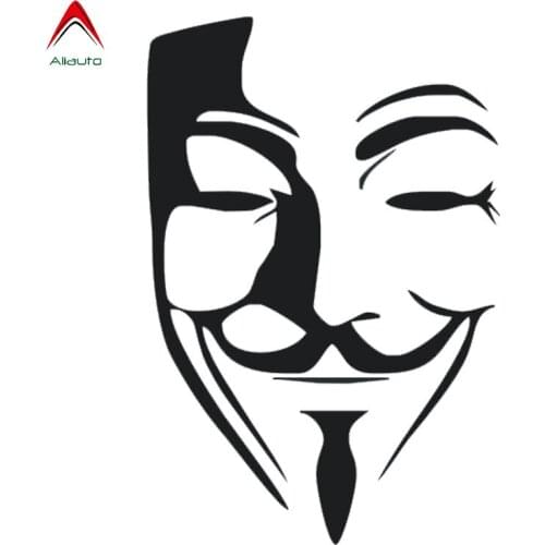 Aliauto Personality Car Sticker Anonymous Mask Sexy Man Automobiles Accessories PVC Decal for Ford Focus Opel Lada Kia,15cm*10cm