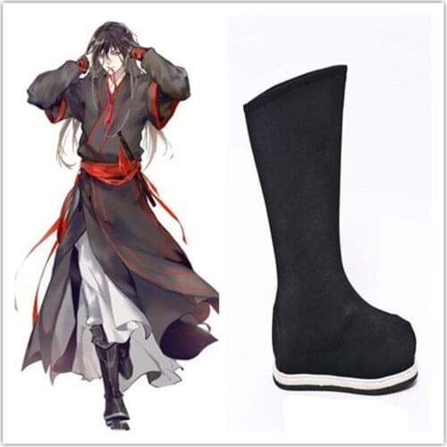 New Lan Wangji Lan SiZhui Lan JingYi Cosplay Boots Grandmaster of Demonic Cultivation Cosplay Shoes Mo Dao Zu Shi Black Boot