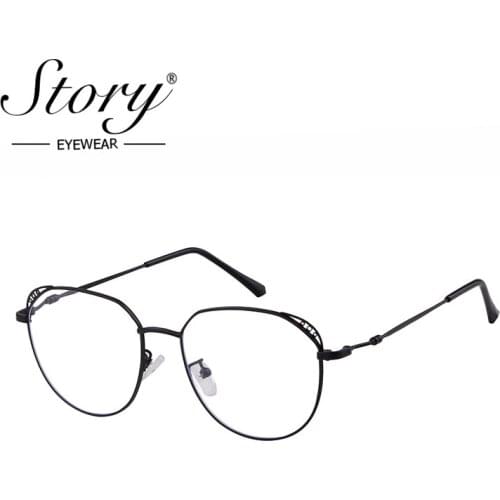 STORY retro round sunglasses women men 2019 luxury brand designer vintage Anti-blue light optical eyewear oversized frame PS9808