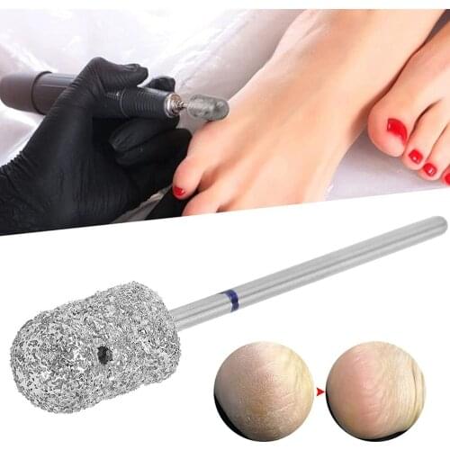 Foot Grinding Head Round Head Stainless Steel Grinding Head Single Cylindrical Spiral Foot Care Grinding Head
