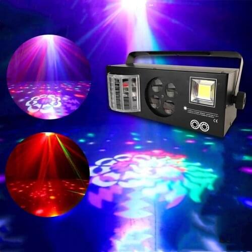 LED Gobo Strobe 4in1 laser Light DJ Lighting Disco stage Lights good for family party club control with DMX