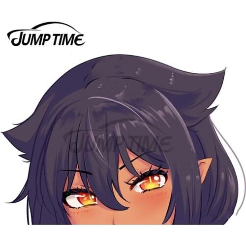 Jump Time 13 x 9.2cm Jahy-sama Peek Car Stickers Personality Bumper Surfboard Decal Motorcycle Fold GTR EVO Decoration