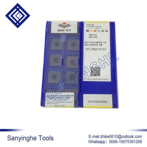 10pcs/lots SEET120308PER-PM YBM251 CNC Carbide Turning Inserts