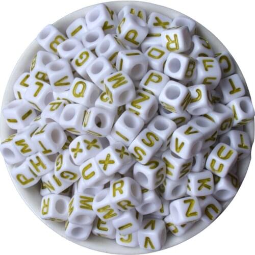 200pcs/lot Handmade Square 6x6mm Colorful Alphabet/ Letter Acrylic Beads for DIY Bracelet,Necklace Gift