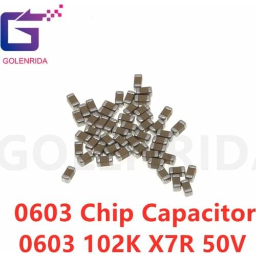 200pcs 1nF X7R 10% 50V 0603 102 SMD Thick Chip Multilayer Ceramic Capacitor