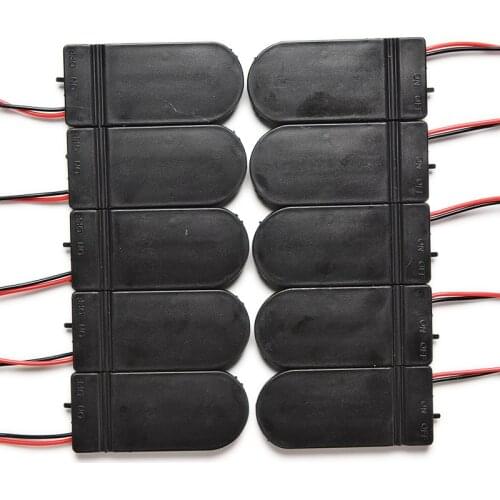 5pcs CR2032 Button Coin Cell Battery Socket Holder Case Cover With ON/OFF Switch 3V x2 6V battery Storage Box