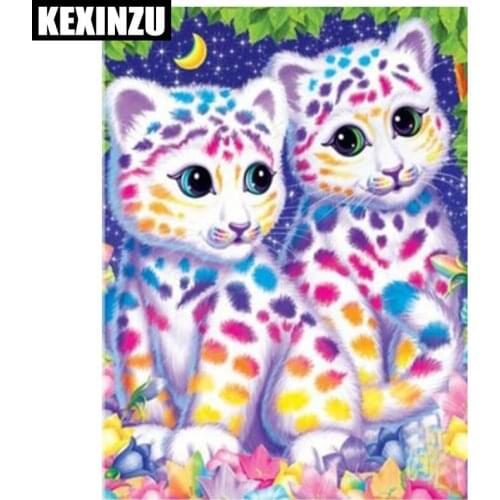 5d diy diamond leopard pattern Cross Stitch diamond painting square animal embroidery beads patterns picture of rhinestones