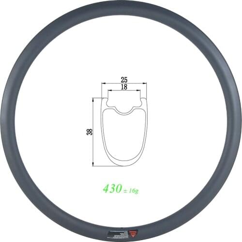 700c 38mm clincher tubeless road disc bike carbon rim U shape 25mm wide 3K UD matte glossy 20H 24H 28H 32H cyclo-cross wheel