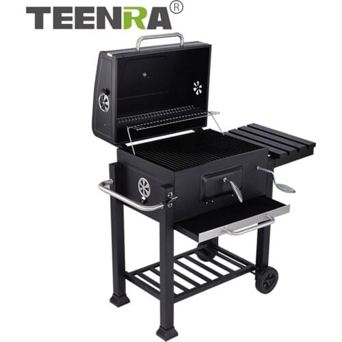 TEENRA Large Domestic BBQ Grill Charcoal BBQ Grill Outdoor Barbecue Stove Thickening Double Barbecue Grill BBQ Tools