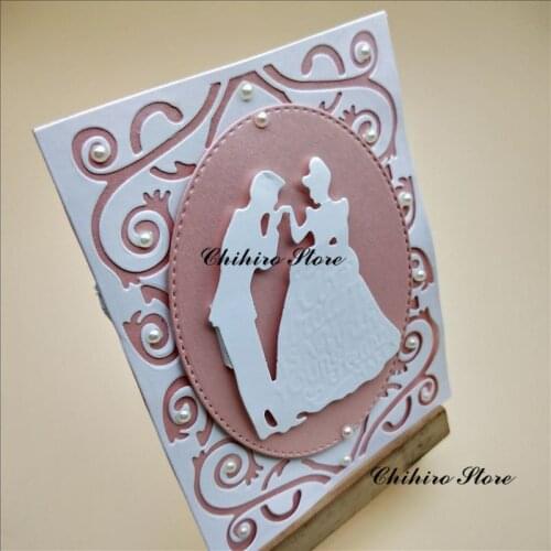 Flowers border background Metal Cutting Dies Scrapbooking For Card Making DIY Embossing Cuts New Craft Pattern Photo Frame Cover