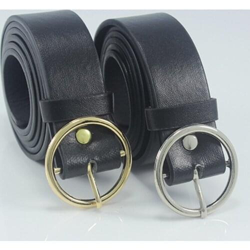 Women Lady Fashion Waistband PU Leather Thin Belt Circle Xmas Gift Accessory JOPD-008