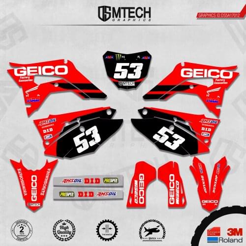 DSMTECH Customized Team Graphics Backgrounds Decals 3M Custom Stickers For 2018-2020 CRF250R 2017 2018 2019-2020 CRF450R 012
