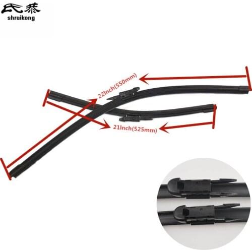 2pcs/lot SG-004 Wiper blades for 2006-2014 Audi TT 8J Mk2 22"+21" fit pinch tab type wiper arms only car accessories