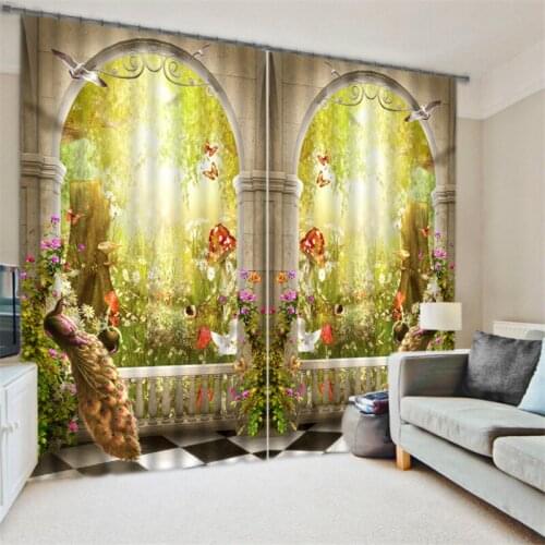 Customized Tiger pattern Luxury 3D Blackout Window Curtain Drapes For Living room Bed room Hotel Wall Tapestry Cortinas