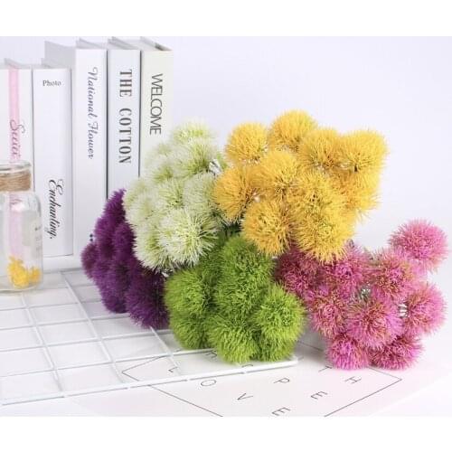 10PCS Artificial Dandelion Flower Shooting Props Simulation Home Decoration Fake Flower Plastic Simulation Flower Branch