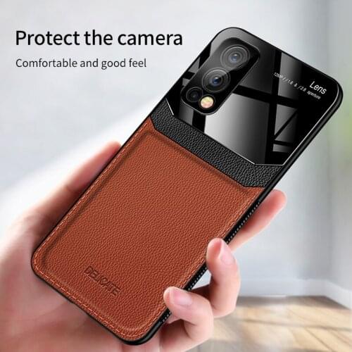 Luxury Leather Case For Oneplus Nord 2 N10 N100 9 9R 8T 7 7T 8 Pro 6 Full Protect Back Cover Case Protect Camera Lens