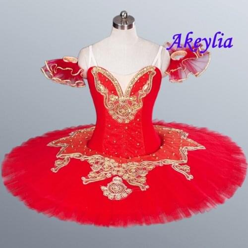 Red Pancake tutus professional Yellow Girls Classical Ballet tutu performance Costumes Red Professional Ballet Patter Tutu kids