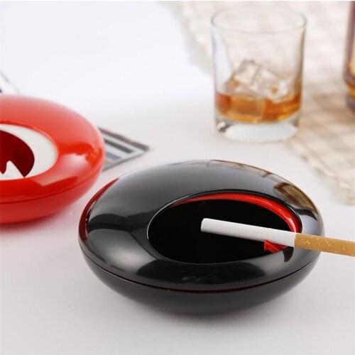 Creative Personality Ashtray Fashion Large Rotating with lid Ashtray Housewares Office Smokeless Ashtray Cigarette Cigar Ashtray