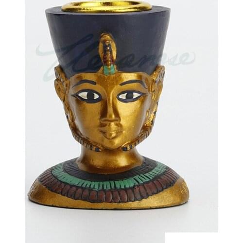 CREATIVE ANCIENT EGYPT CLEOPATRA CANDLESTICK DECORATION WOMAN CANDLEHOLDER FIGURINE RESIN CRAFTS DECORATIONS FOR HOME R3645