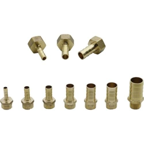 Brass 3/8" Thread joint to 6/8/10/12/14/16/19mm Pagoda Connector Aquarium Air Pump Fish Tank Pipe Adapter 3 Pcs