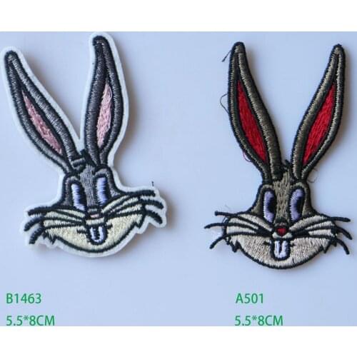 Cute Small Animal 3D Long-eared Rabbit Patch for Clothing Sticker for Children Boy Girl DIY Patches T-shirt Heat Transfer Badge