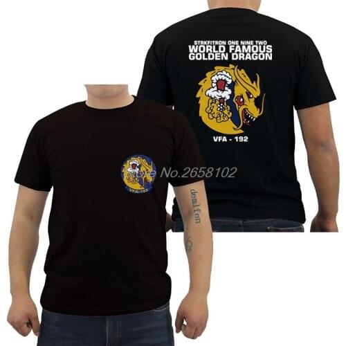 Fashion VFA86 Sidewinders VFA192 Golden Dragons Strike Fighter Squadron US Navy T Shirt Cool Tee Shirt Harajuku Streetwear